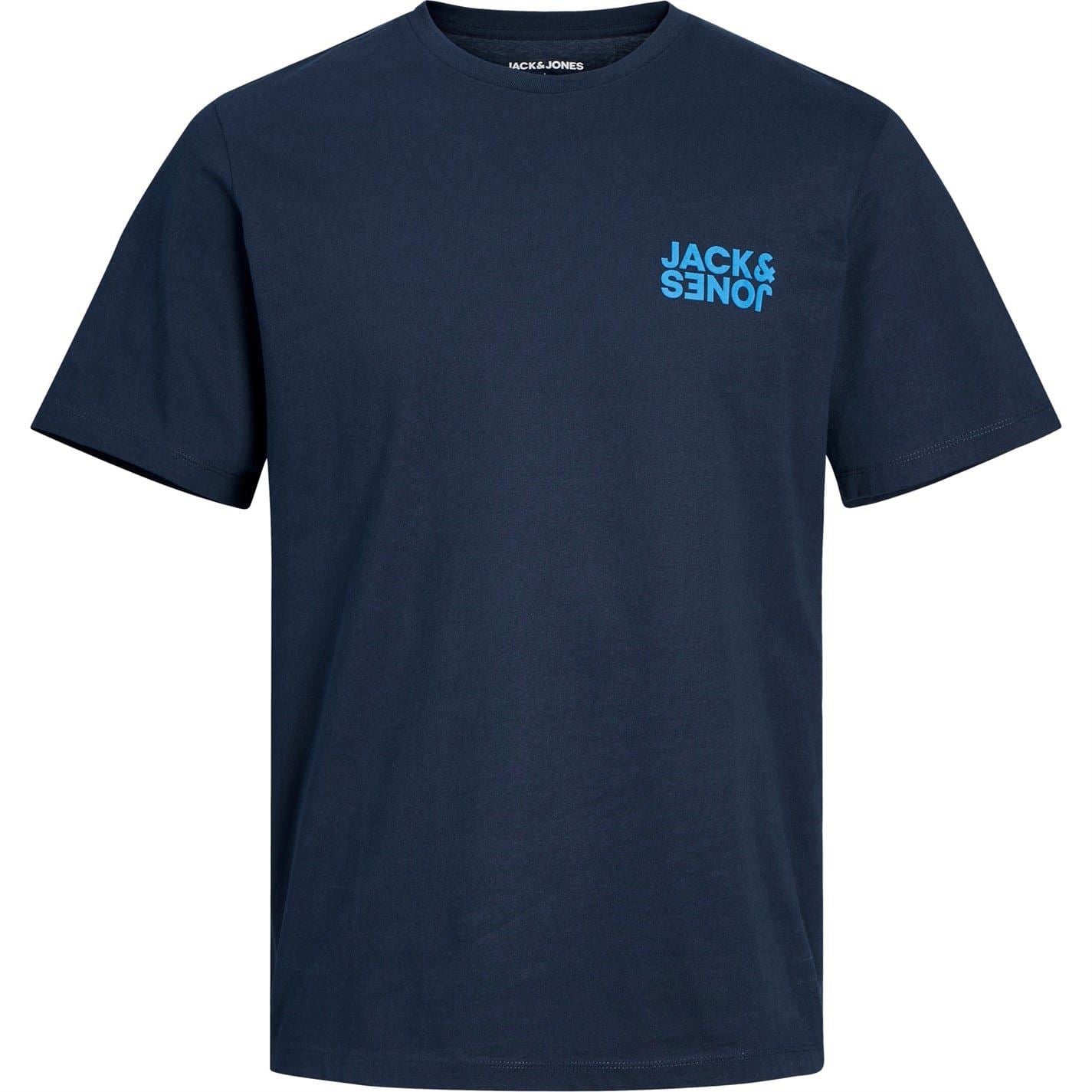 Jack and Jones Mens 5 Pack Short Sleeve T-Shirt