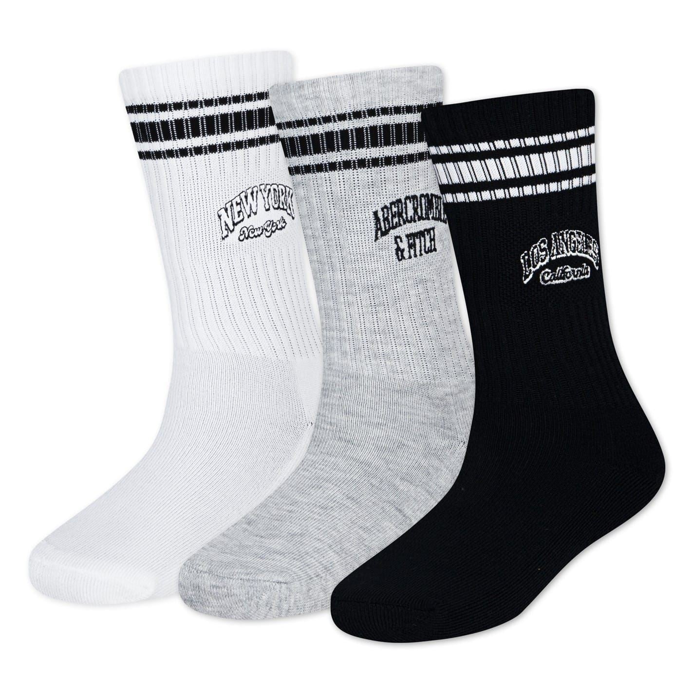 Abercrombie and Fitch And F 3pk Socks