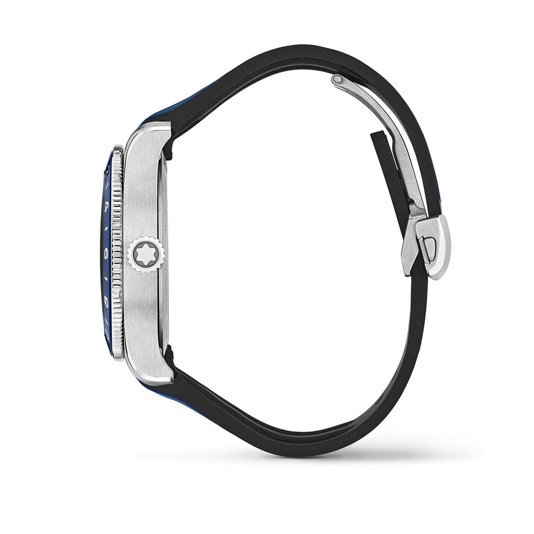 Montblanc Mens Gmt Rubber Strap Analogue Watch