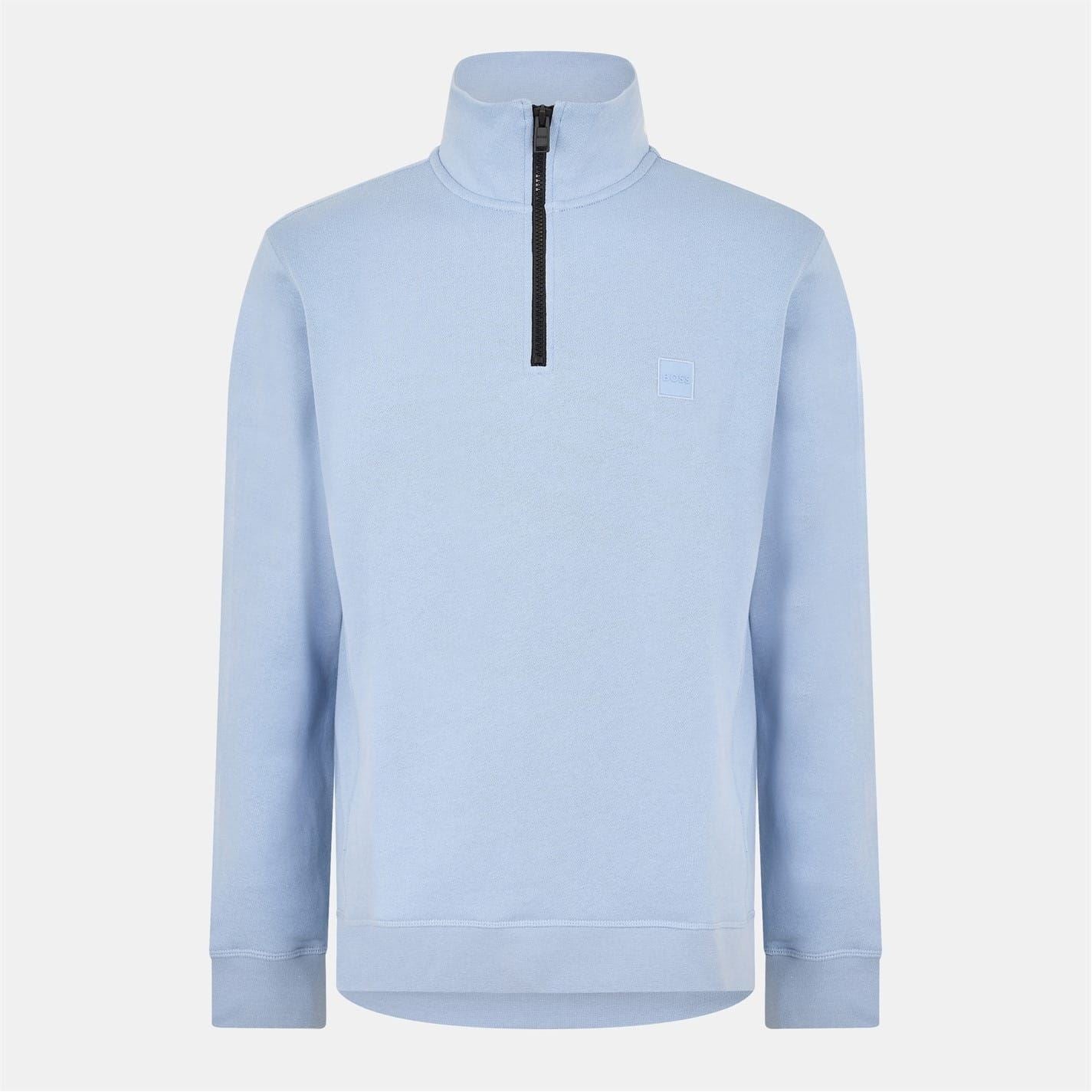 Boss Zetrust Zip Neck Soft Terryclover The Head Sweatshirt