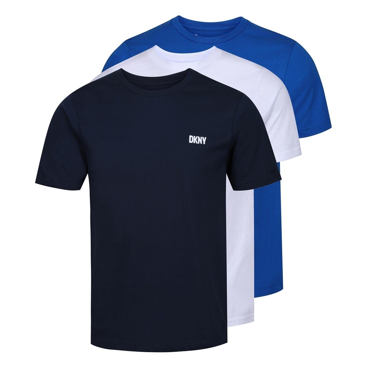DKNY Mens 3 Pack Short Sleeve T-Shirt