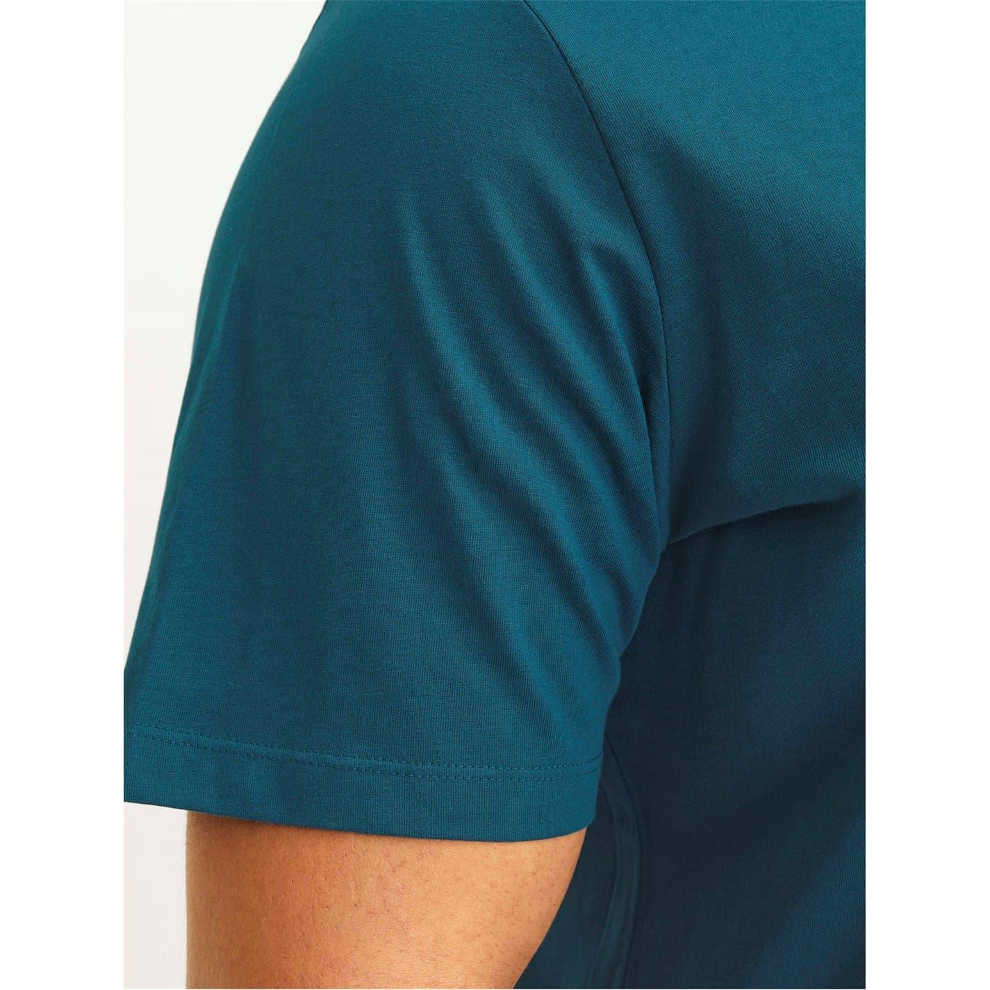 Jack and Jones Plus Size Logo Print Crew Neck Short Sleeve T-Shirt