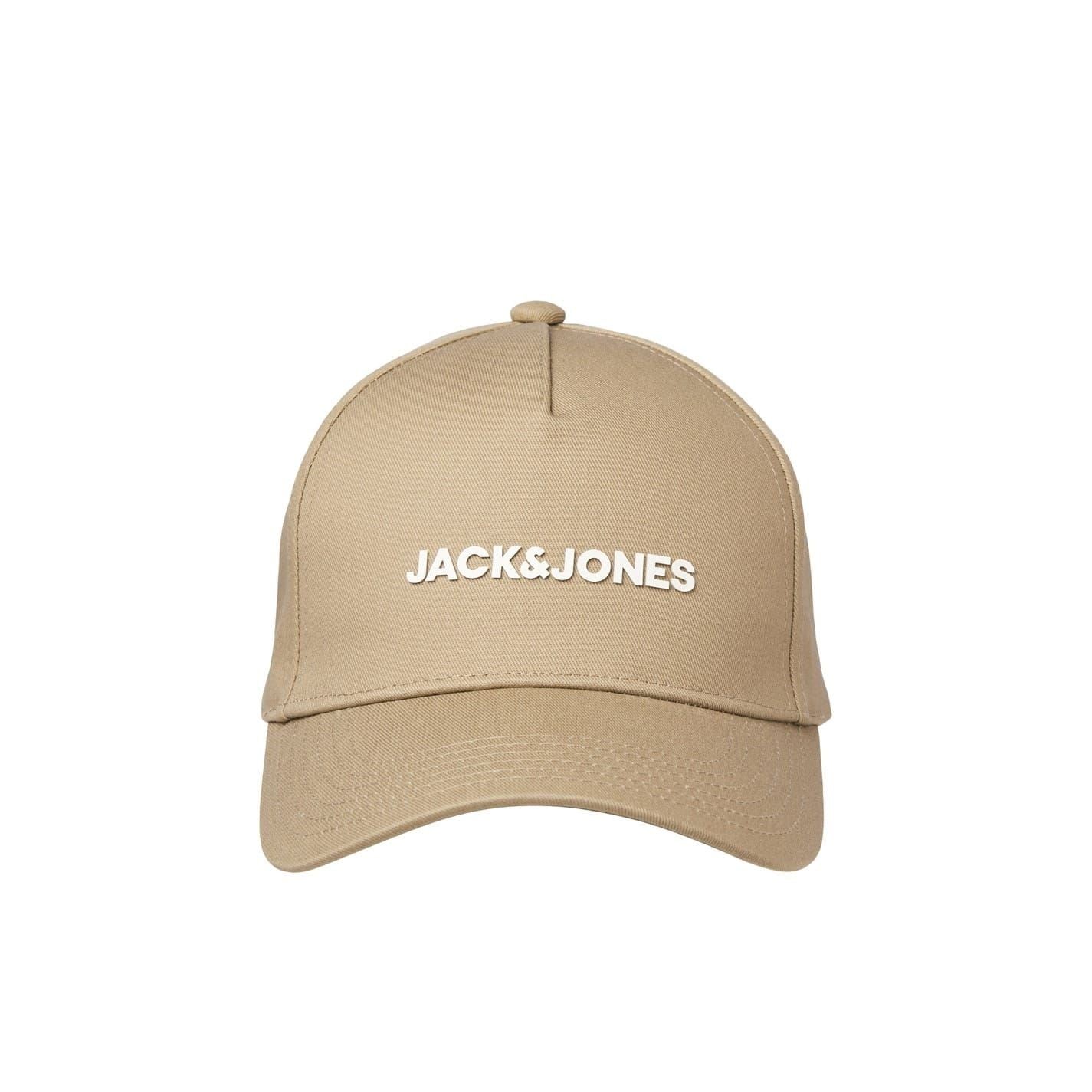 Jack and Jones Solid Patterned Lettering Logo Dad Cap