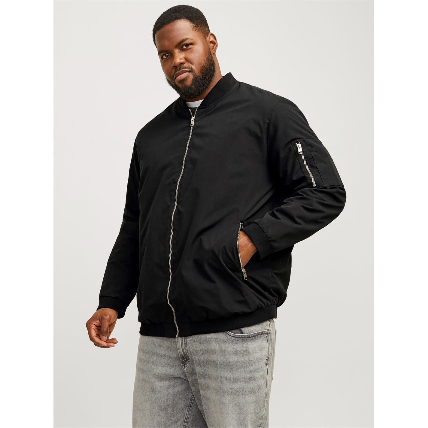 Jack and Jones Mens Rush Bomber Jacket Plus Size