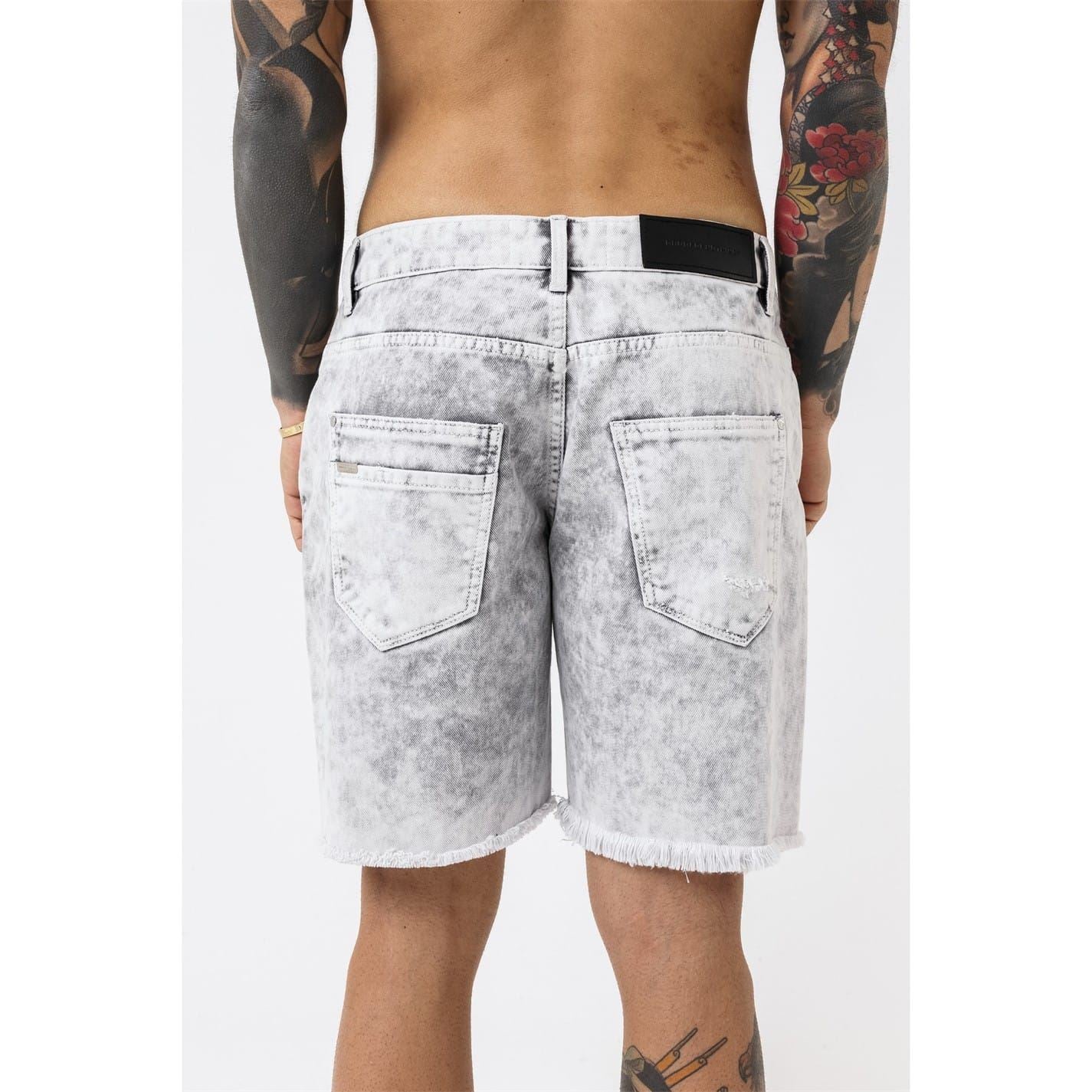Good For Nothing Denim Shorts Acid Grey