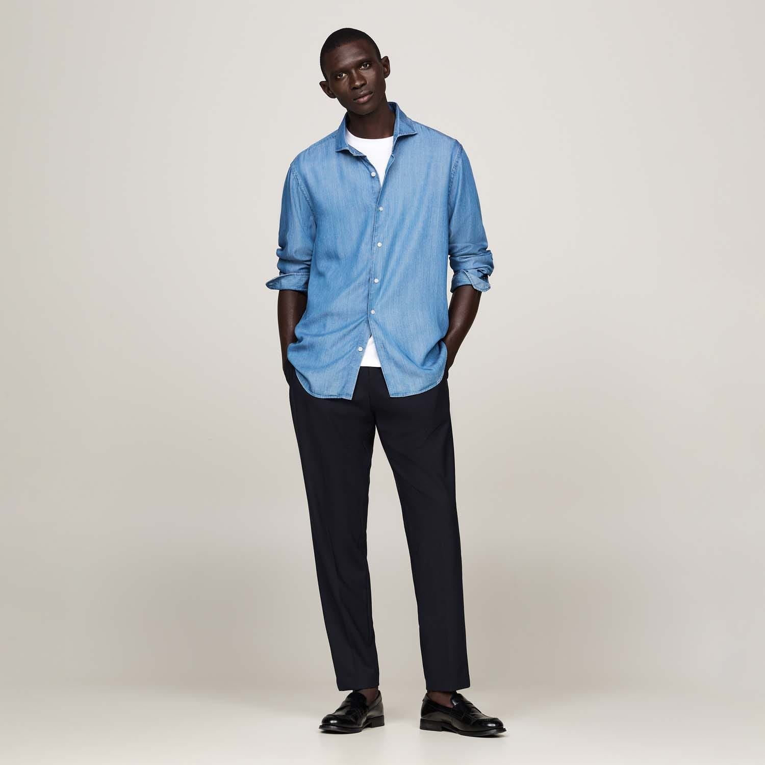 Tommy Hilfiger Smart Casual Slim-Fit Denim Shirt