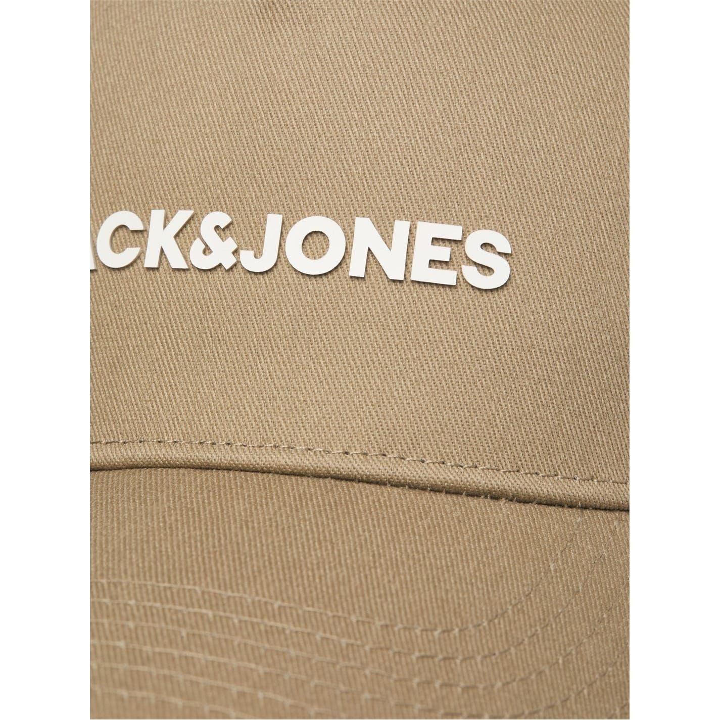 Jack and Jones Solid Patterned Lettering Logo Dad Cap