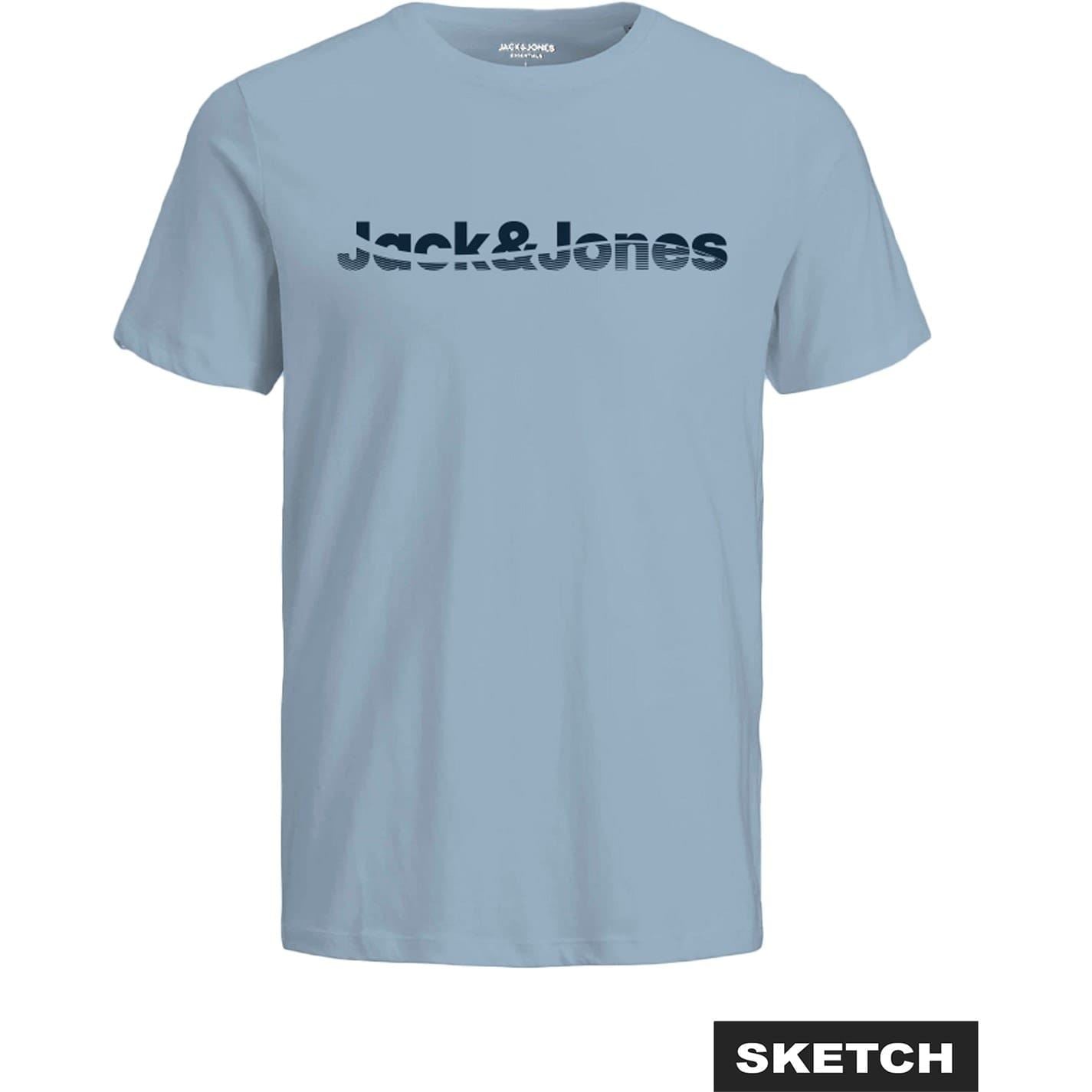 Jack and Jones 5 Pack Regular Fit Crew Neck T-Shirt