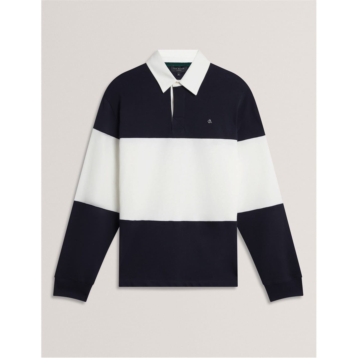 Ted Baker Rugby Polo Long Sleeve Collared Neck Shirt