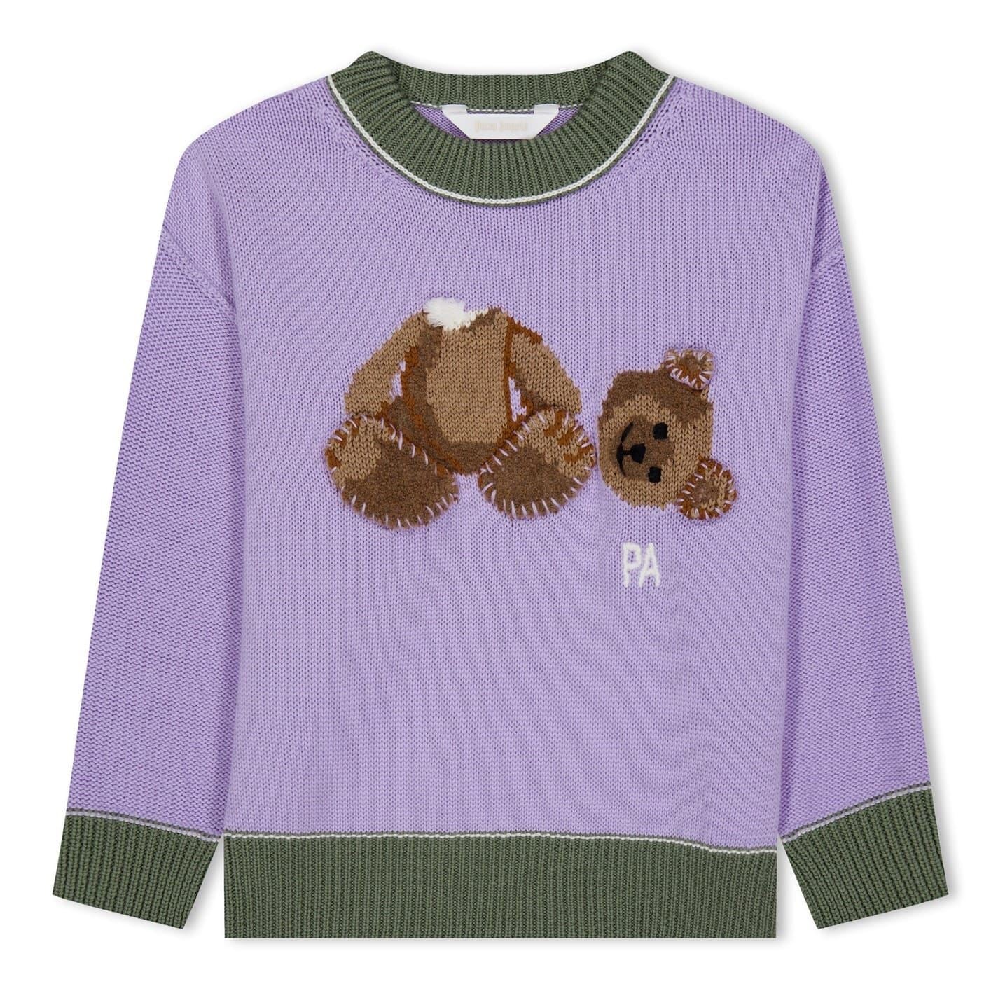 Palm Angels Knitted Bear Sweater Juniors
