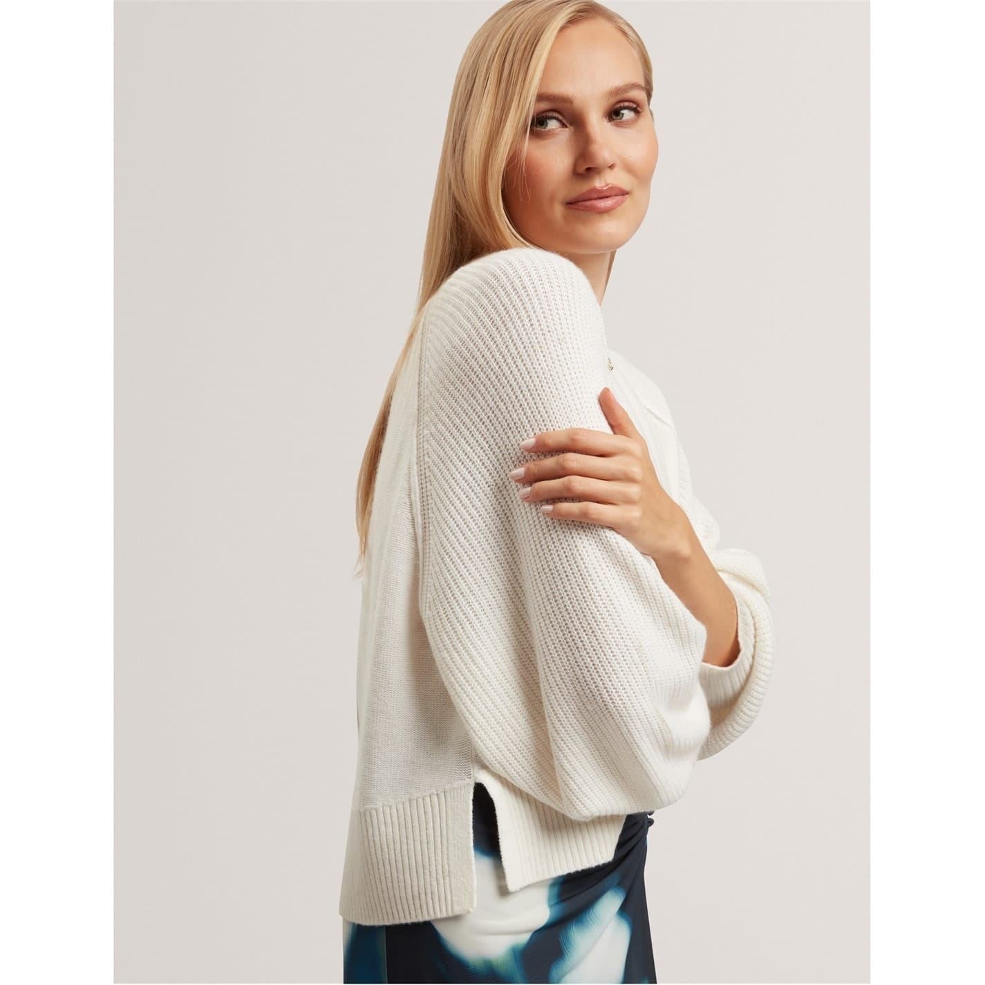 Ted Baker Crew Neck Three-Quarter Balloon Sleeve Sweater