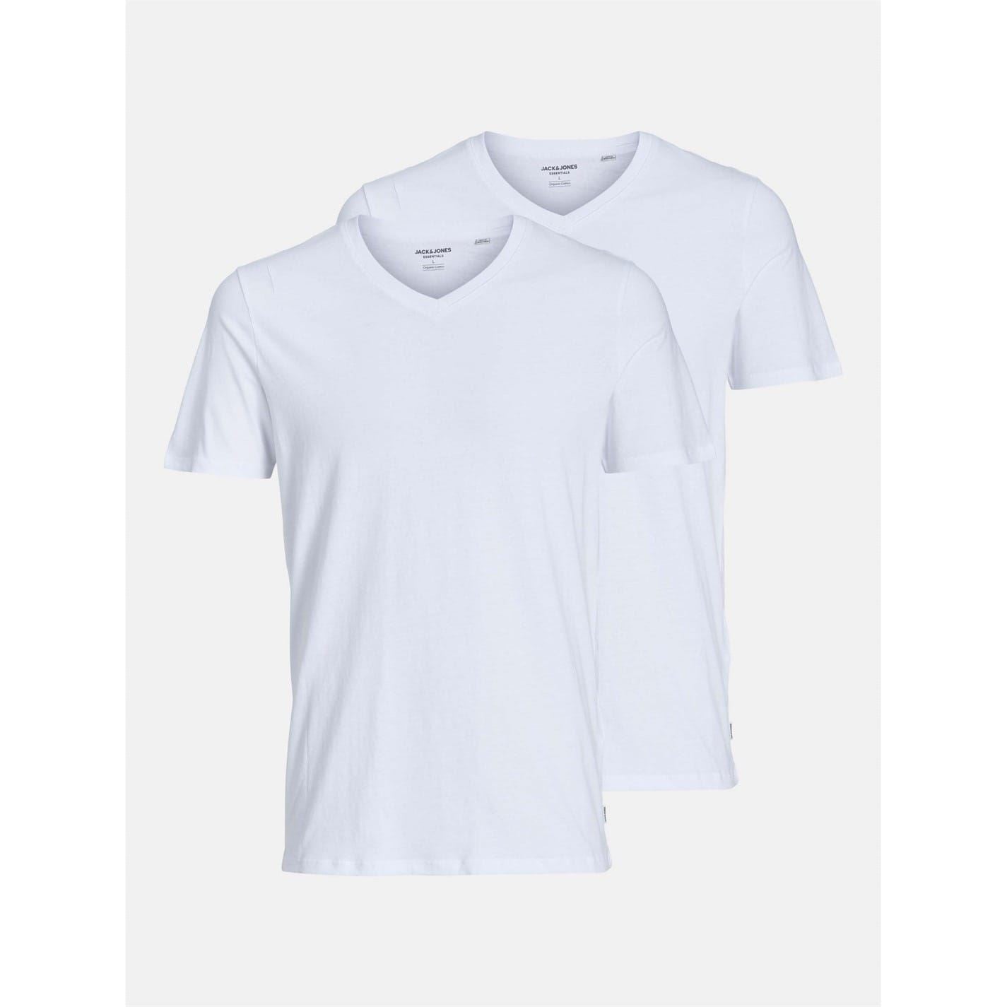 Jack and Jones V-Neck Short Sleeve Regular Fit T-Shirt 2 Pack