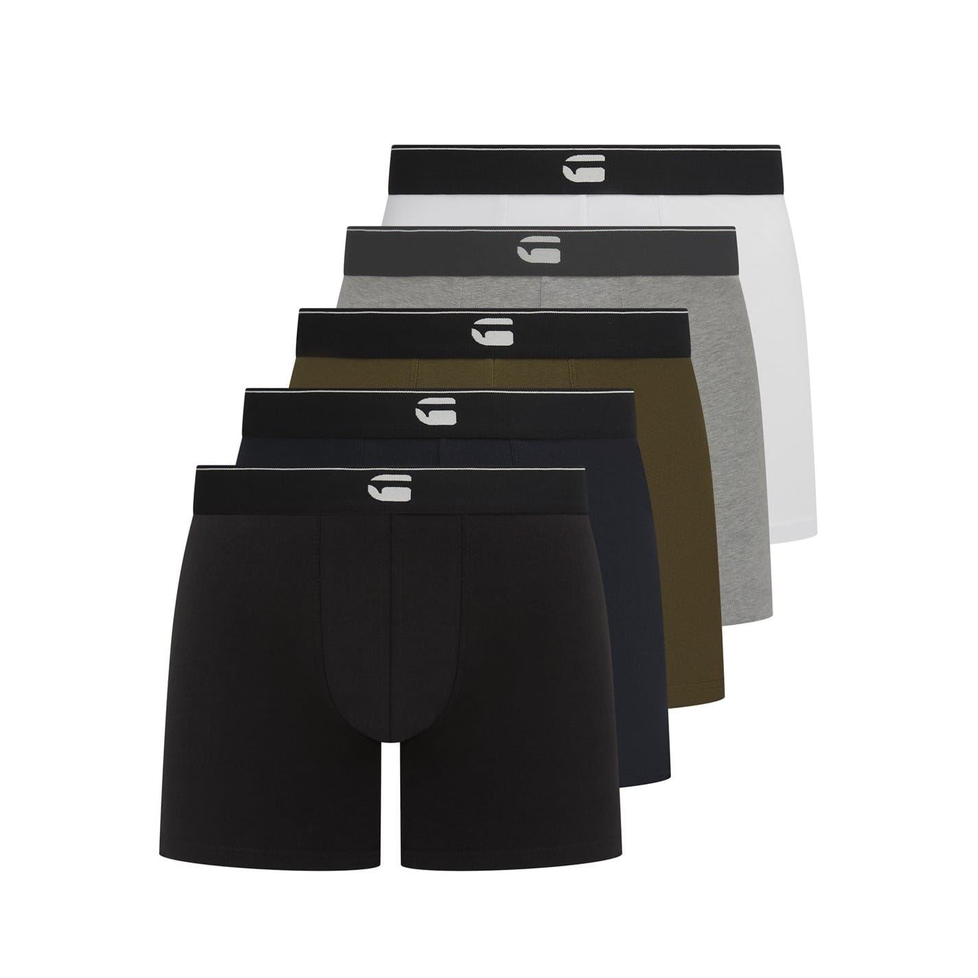 G Star Summit 5 Pack Plain Design Boxer Brief