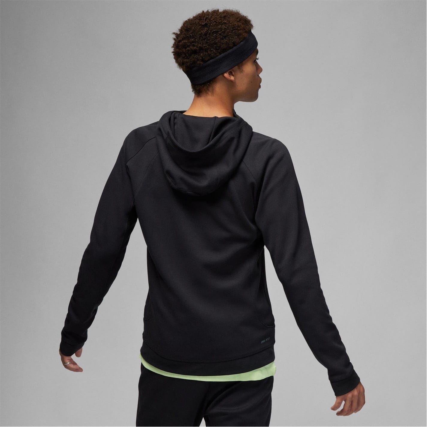 Air Jordan Mens Jordan Dri Fit Sport Air Fleece Full Zip Hoodie