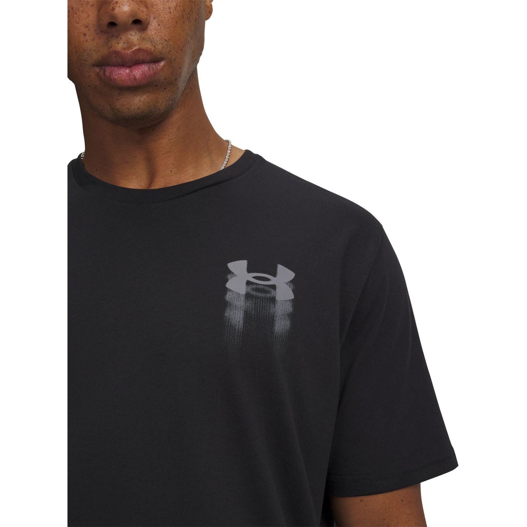 Under Armour Blur Logo Print Crew Neck Short Sleeve T-Shirt