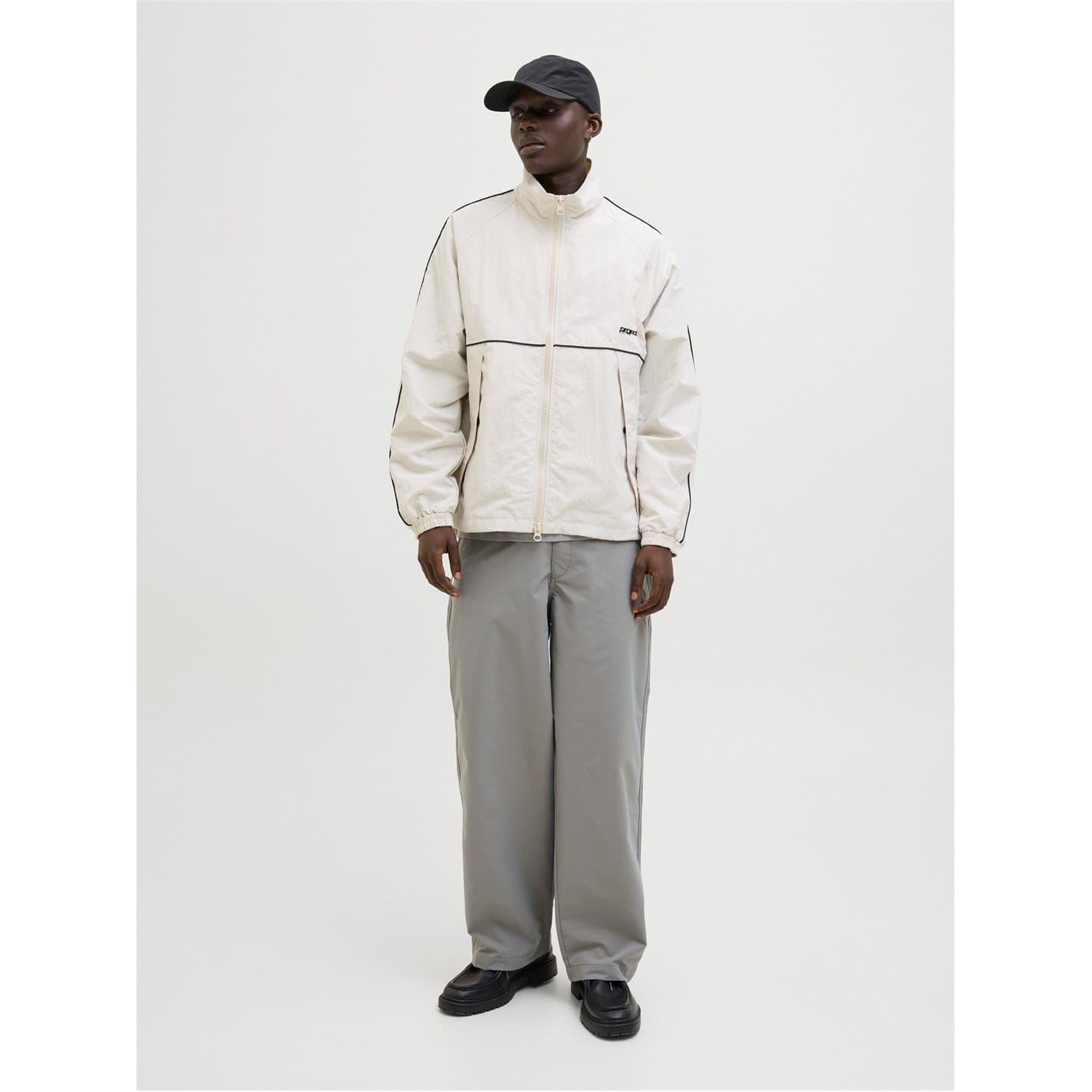 Jack and Jones Owen Solid Patterned Wide Leg Chinos