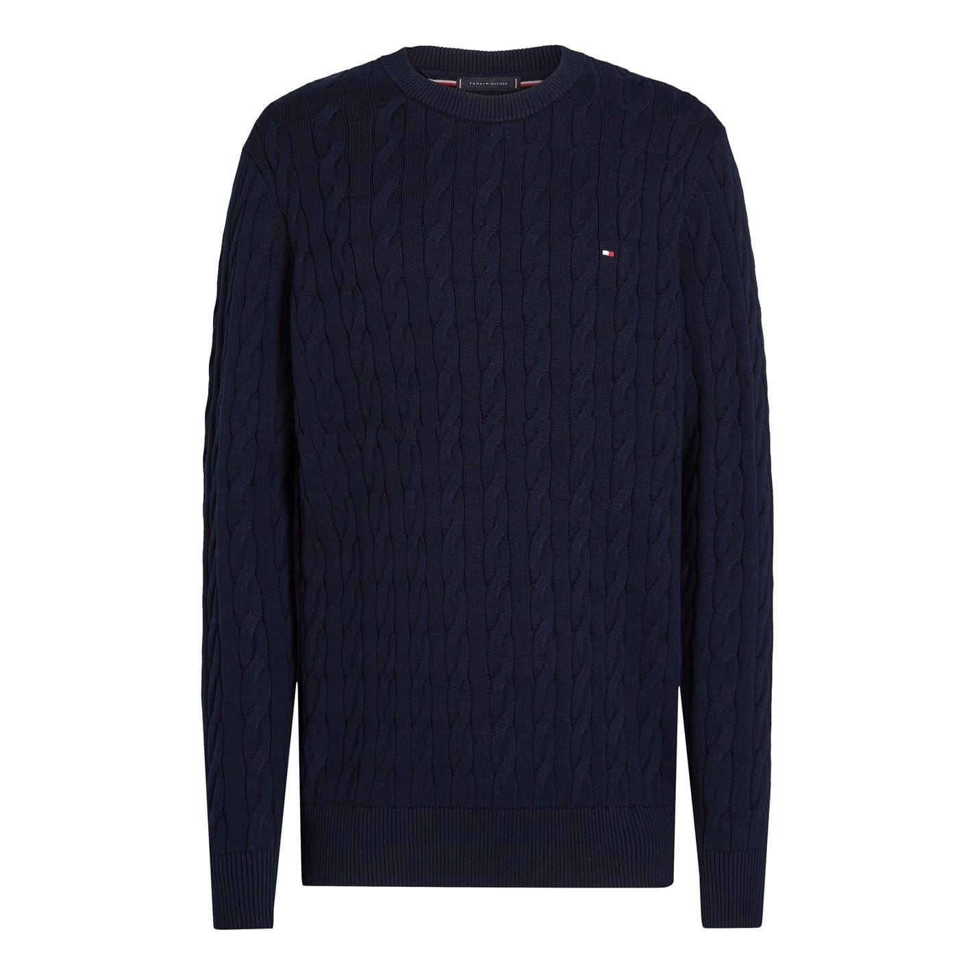 Tommy Hilfiger Cotton Cable Crew Neck