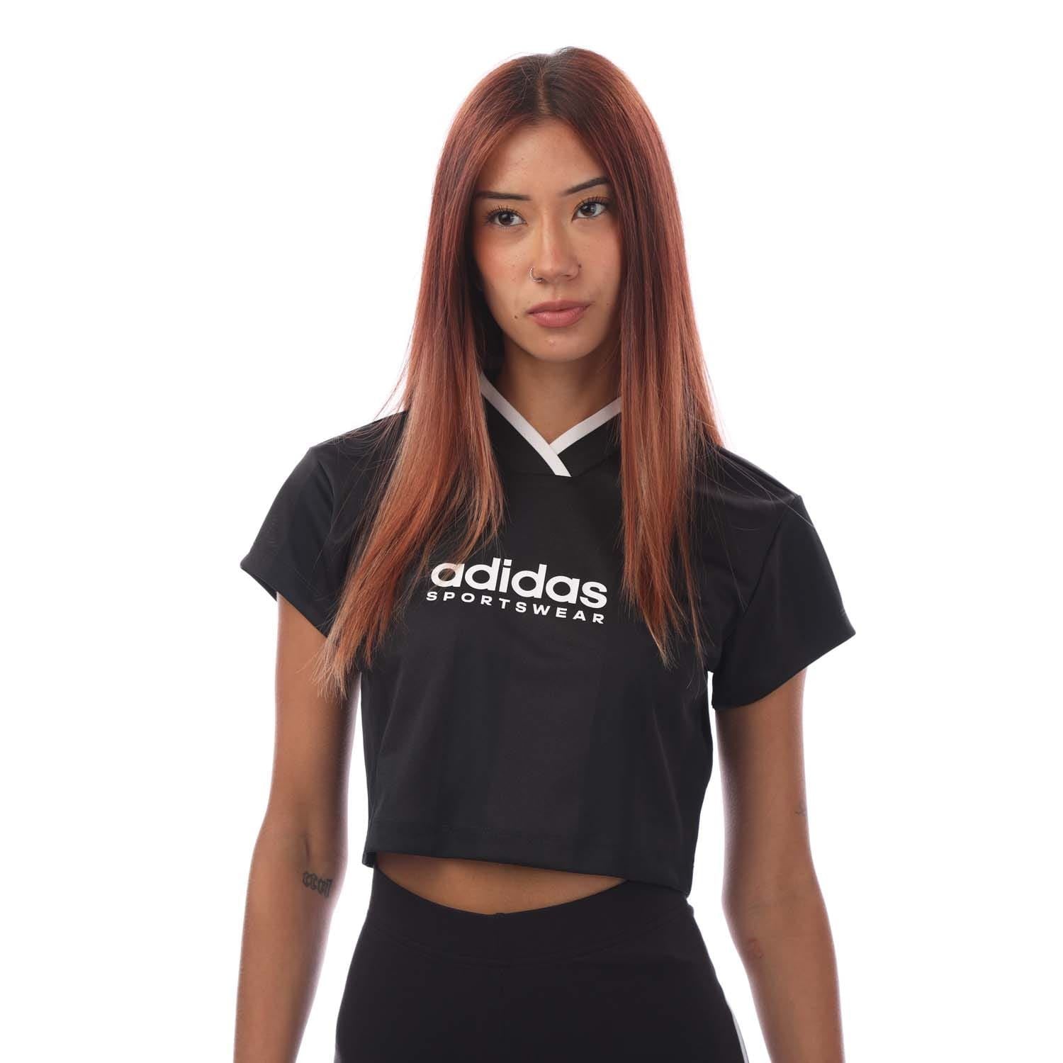 adidas Tiro Colorblock Crop T-Shirt