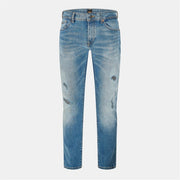 Boss Distressed Five Pocket Slim Fit Jeans