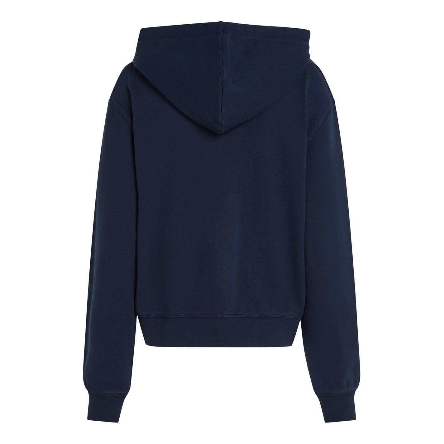 Tommy Hilfiger Script Hooded Ribbed Cuff Sweat Jacket