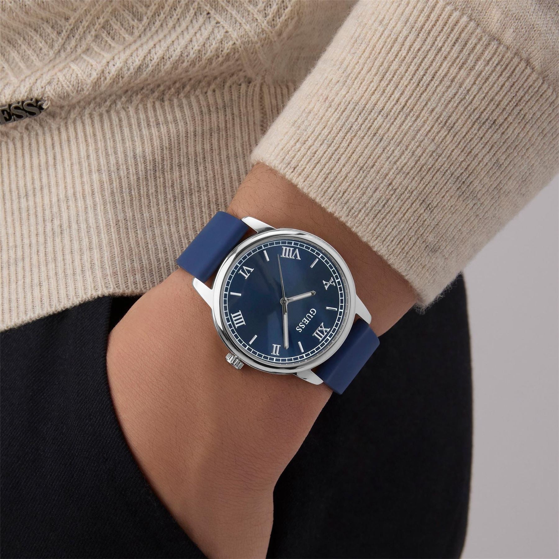 Guess Chandler Rubber Single Wrap Dress Analogue Watch