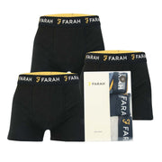 Farah Mens Siginaw 3 Pack Boxer Shorts