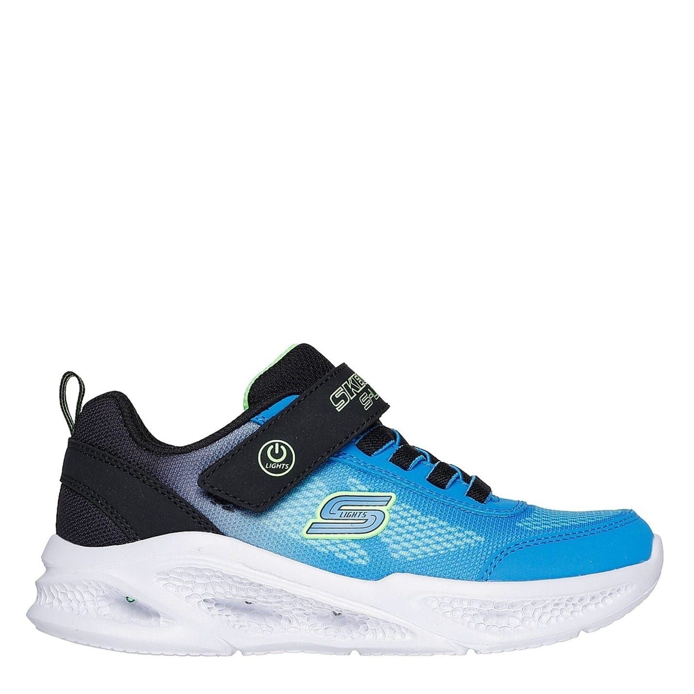 Skechers Boys Lighted Gore Strap Round Toe Trainers