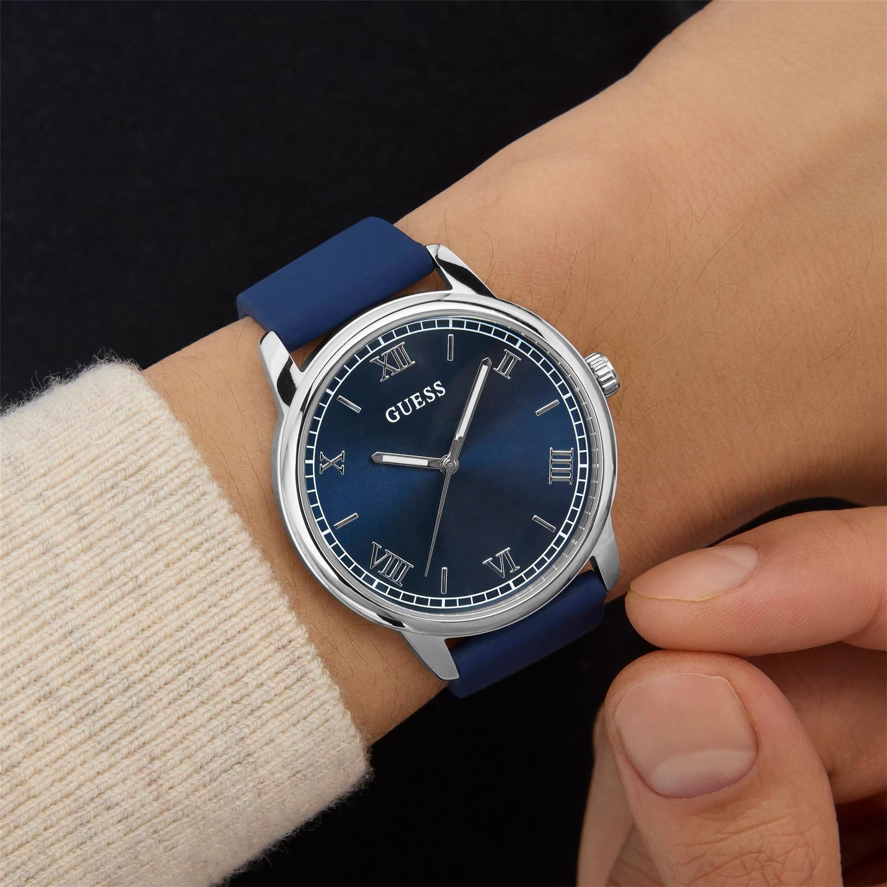 Guess Chandler Rubber Single Wrap Dress Analogue Watch