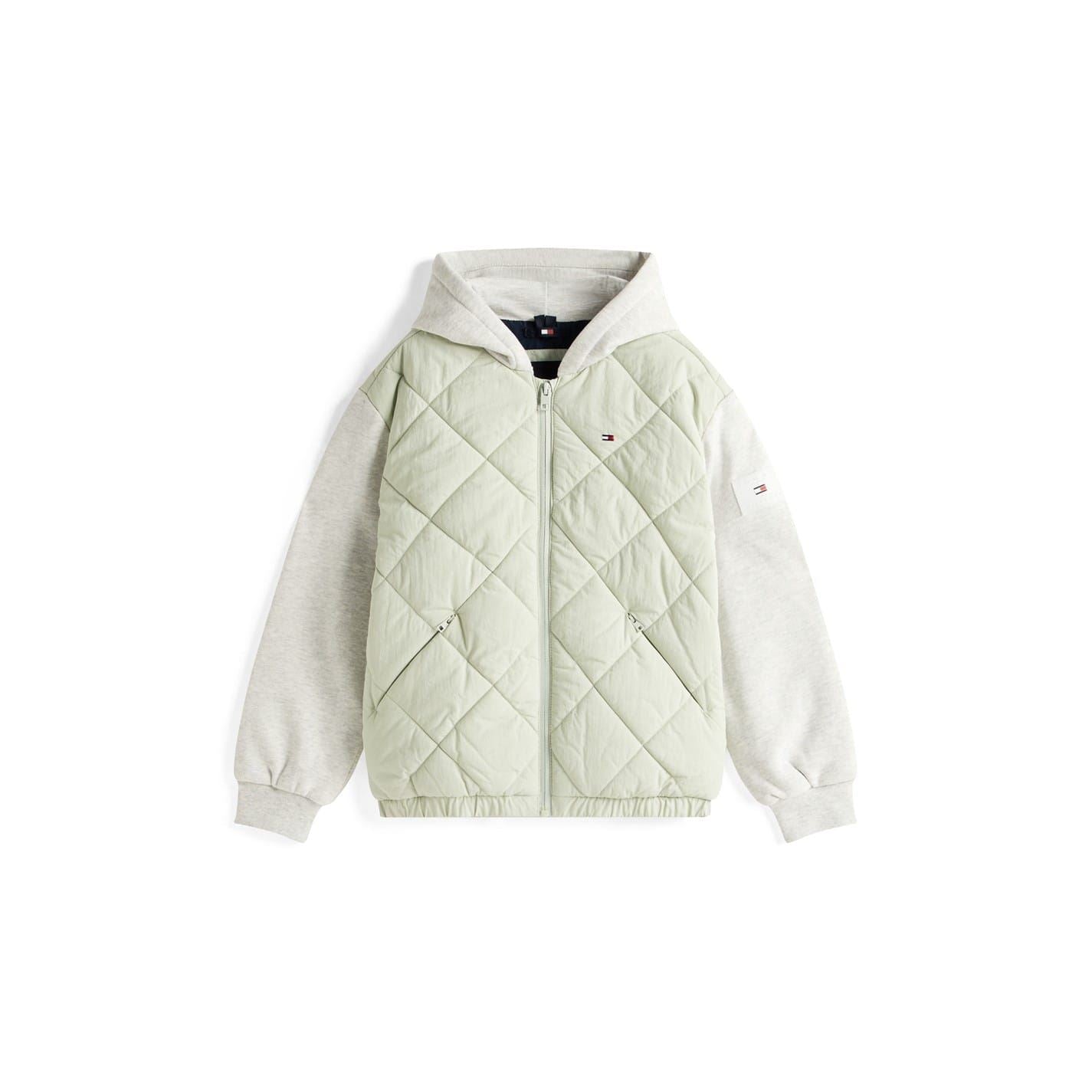 Tommy Hilfiger Hooded Neck Quilted Puffer Jacket with Ribbed Cuff