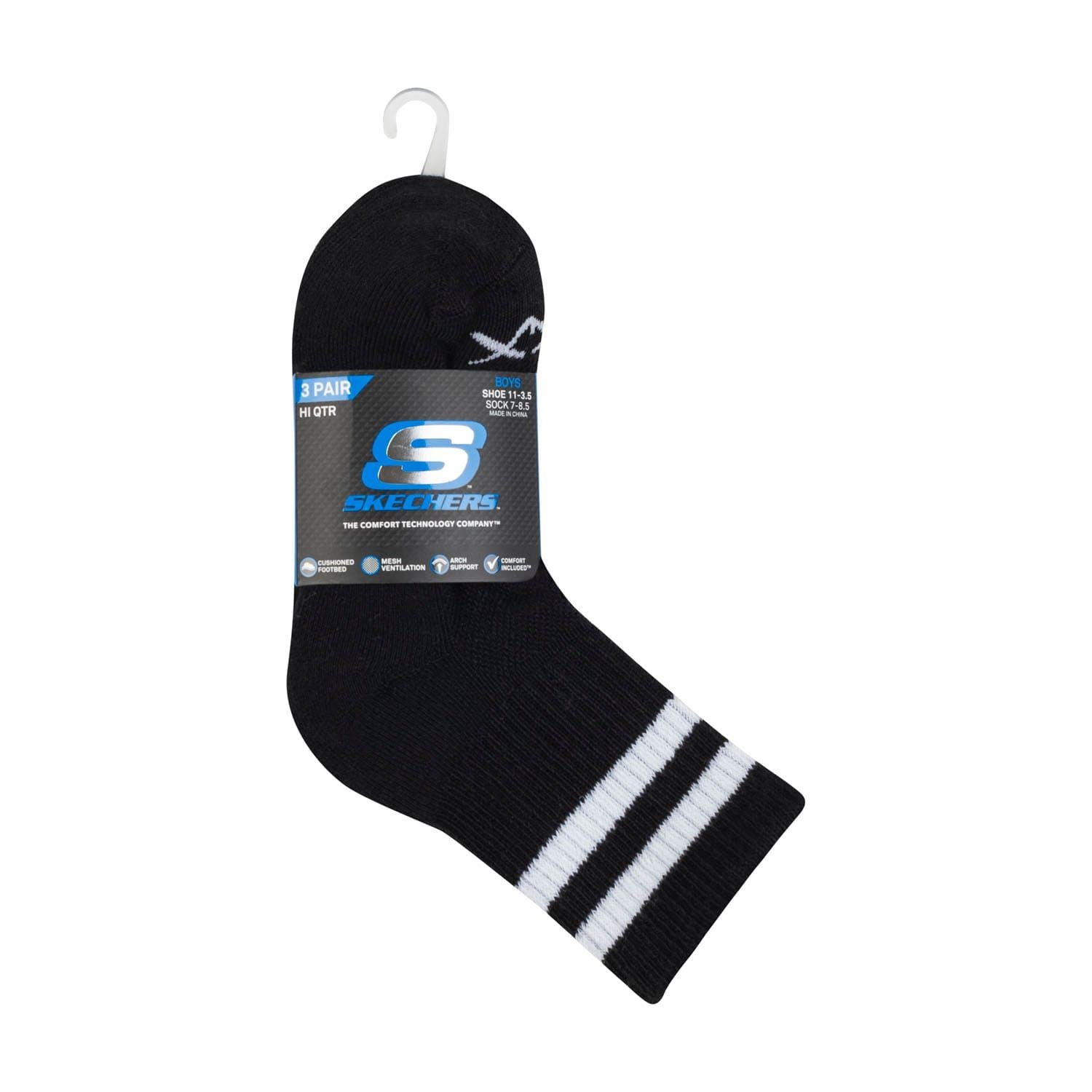 Skechers Juniors 3 Pack of Crew Socks