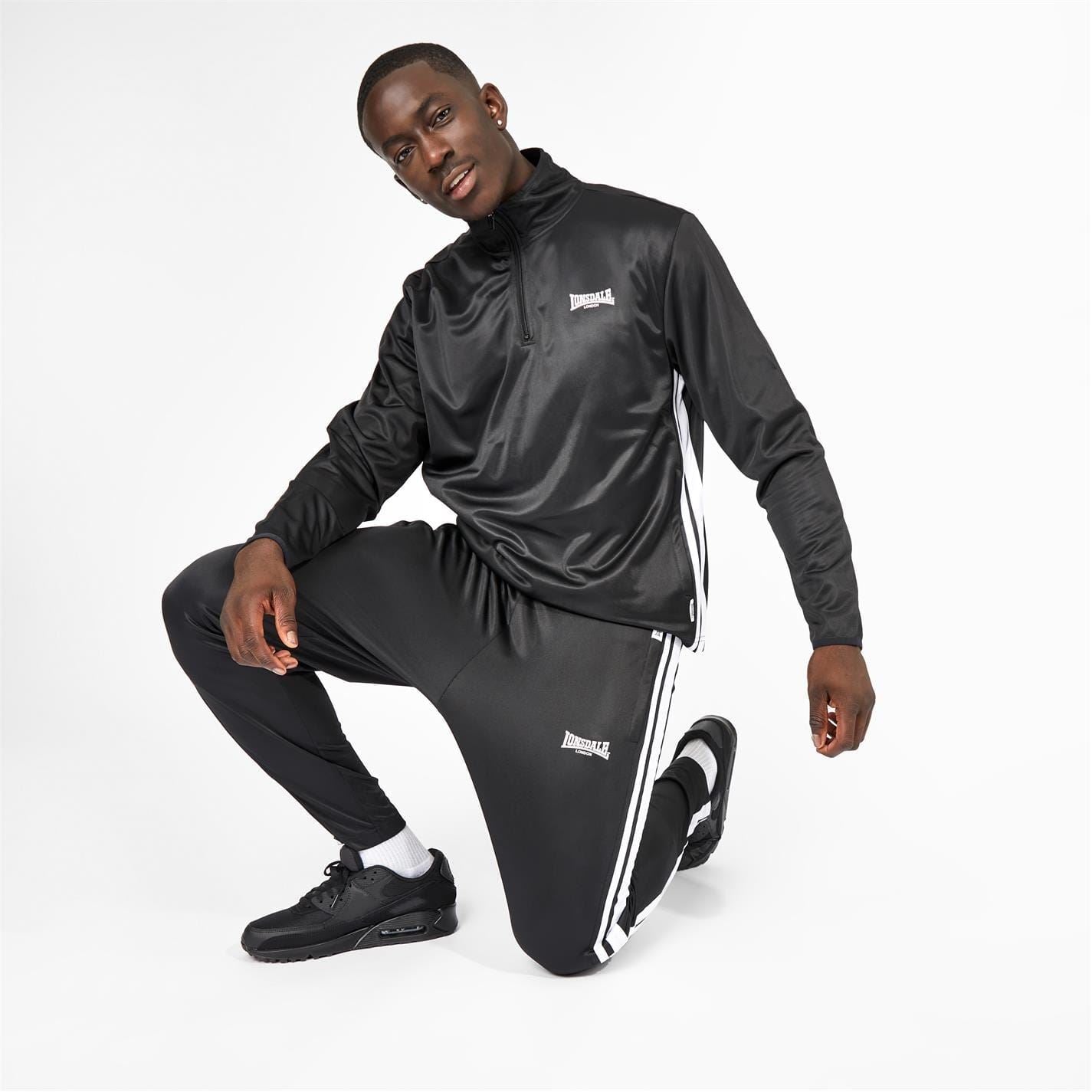 Lonsdale Mens 2s Quarter Zip Track Top