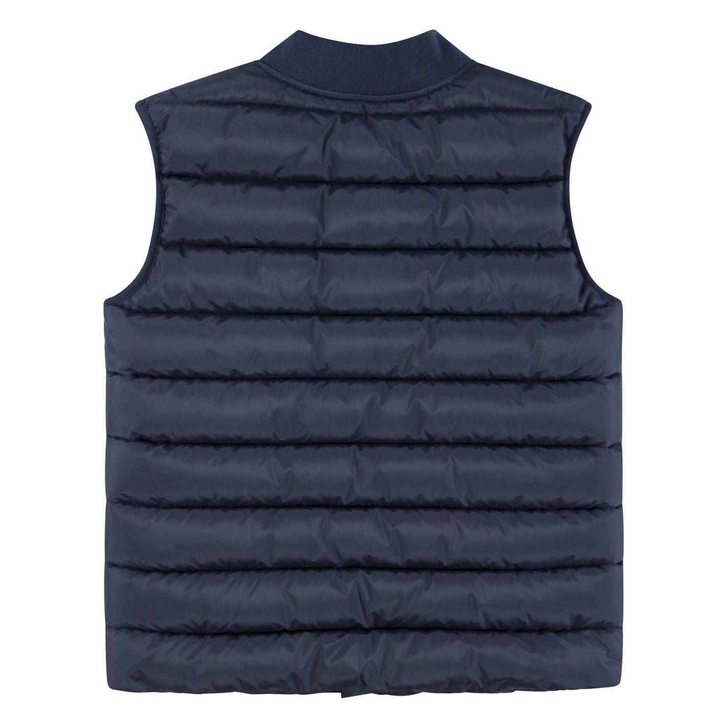 Levis Solid Patterned Mock Neck Gilet