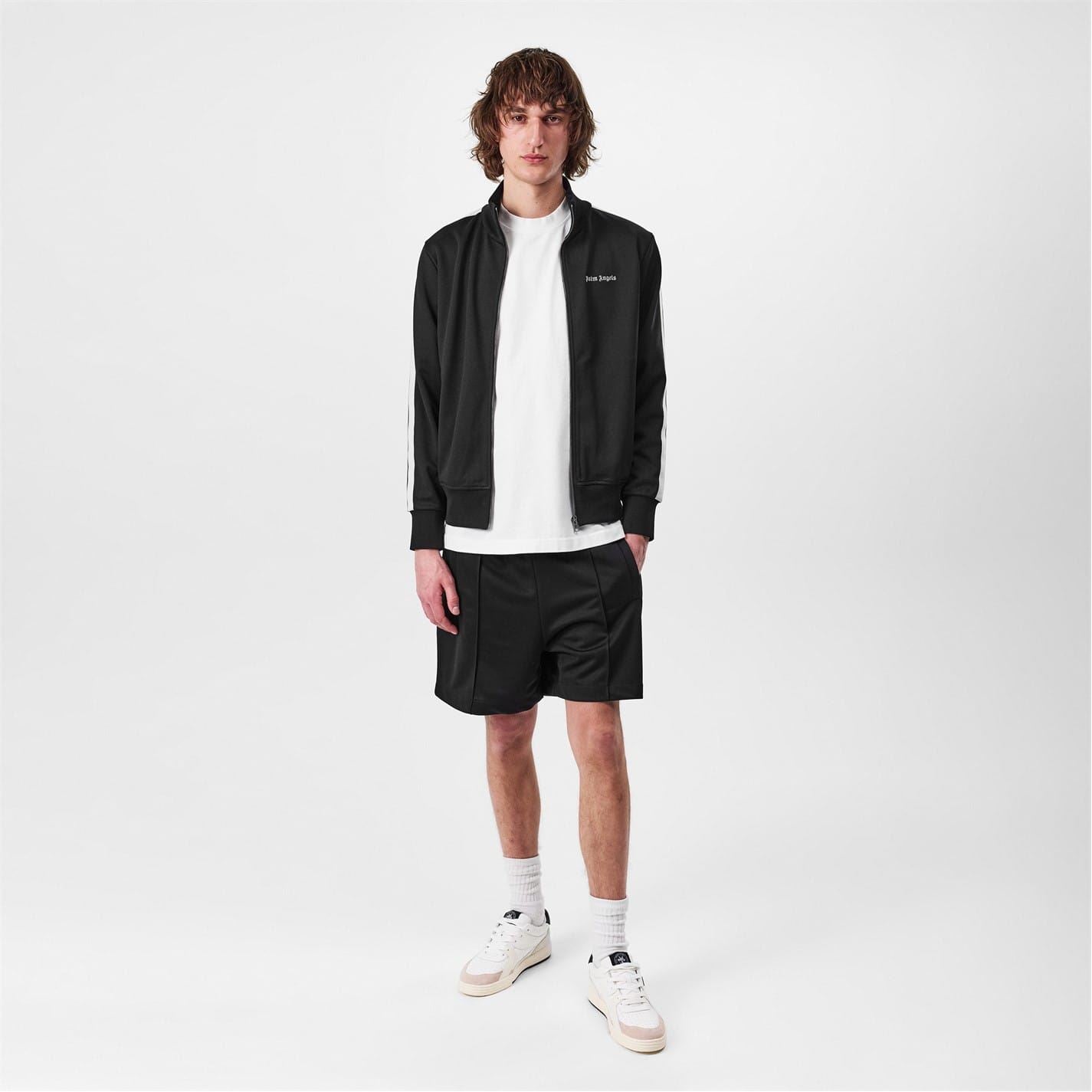 Palm Angels Curve Track Shorts with Curved Hem