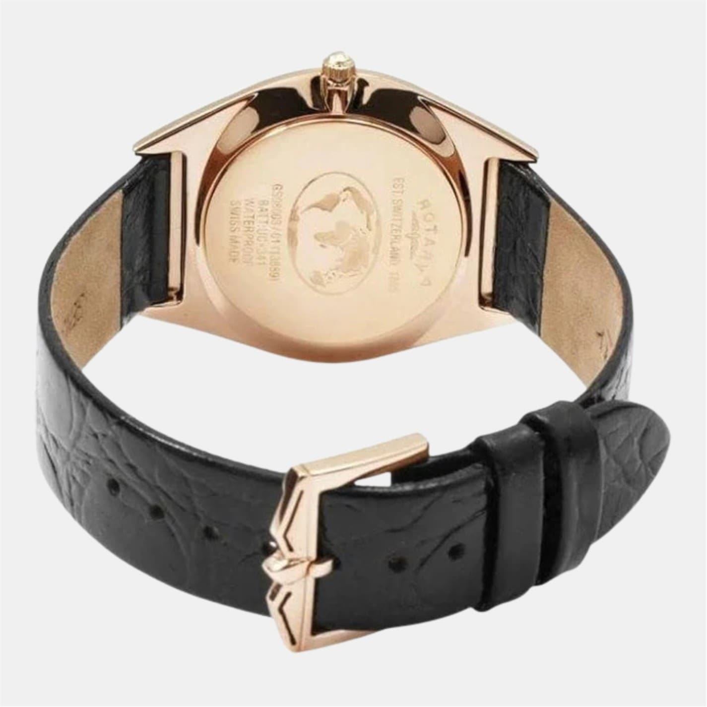 Rotary Ultra Slm Leather Single Wrap Dress Analogue Watch