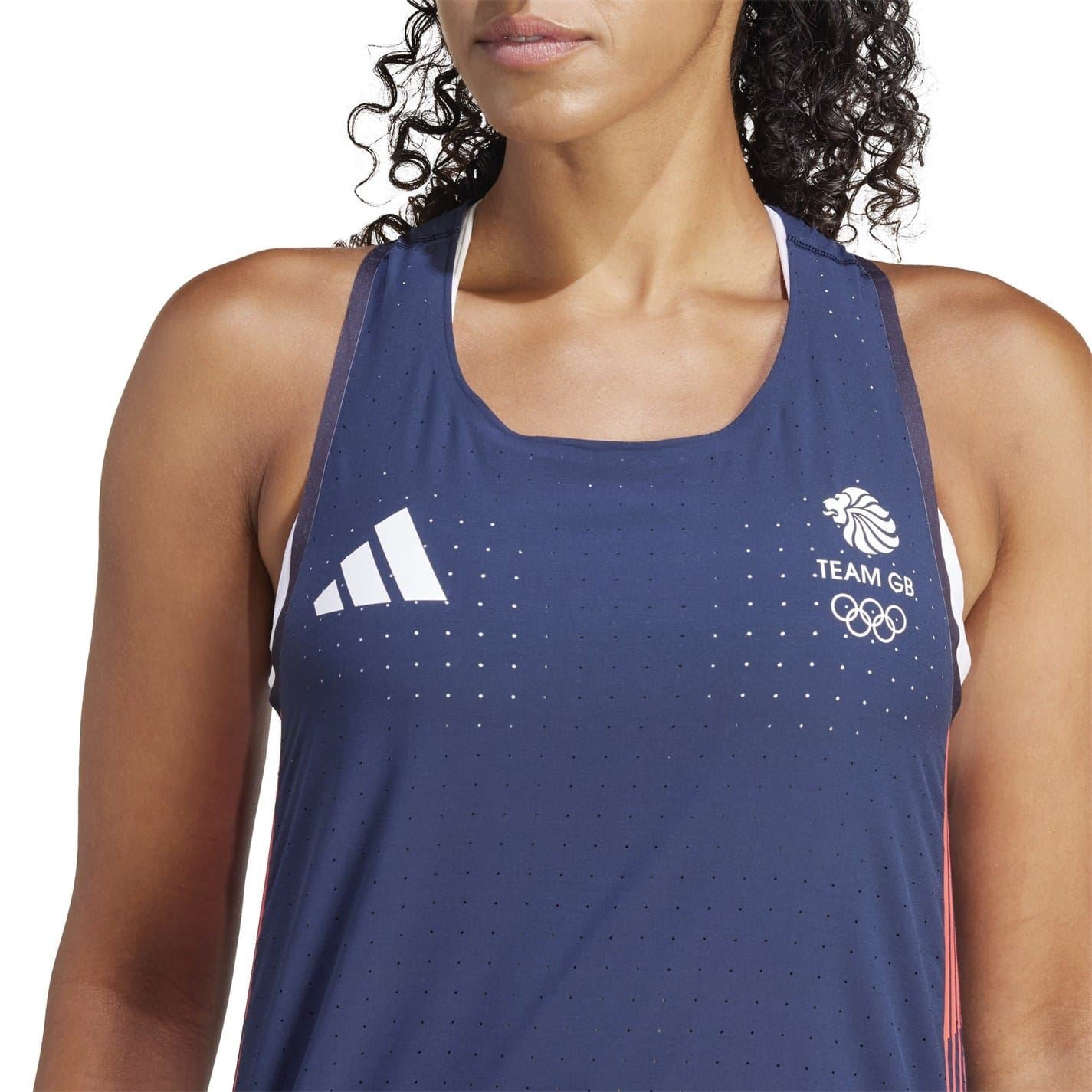 adidas Womens Team Gb Adizero Running Tank Top
