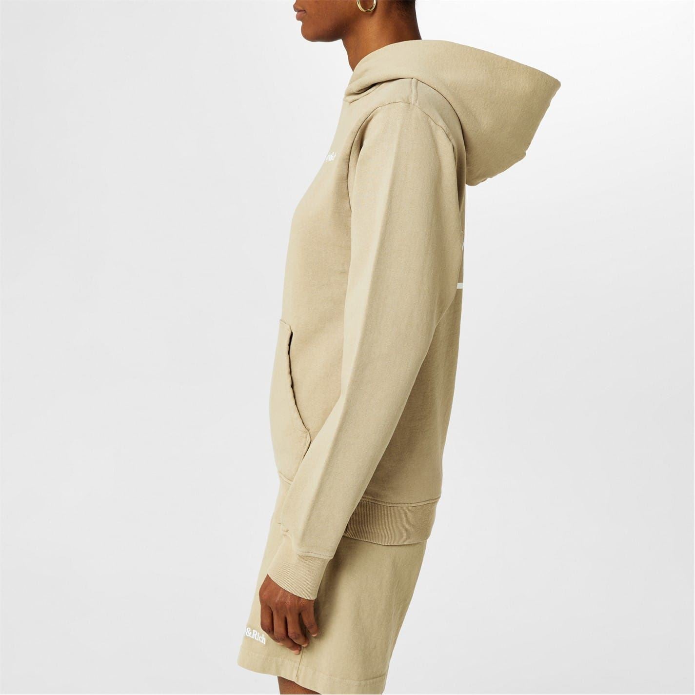 Sporty and Rich Hooded Relaxed Fit Sweatshirt