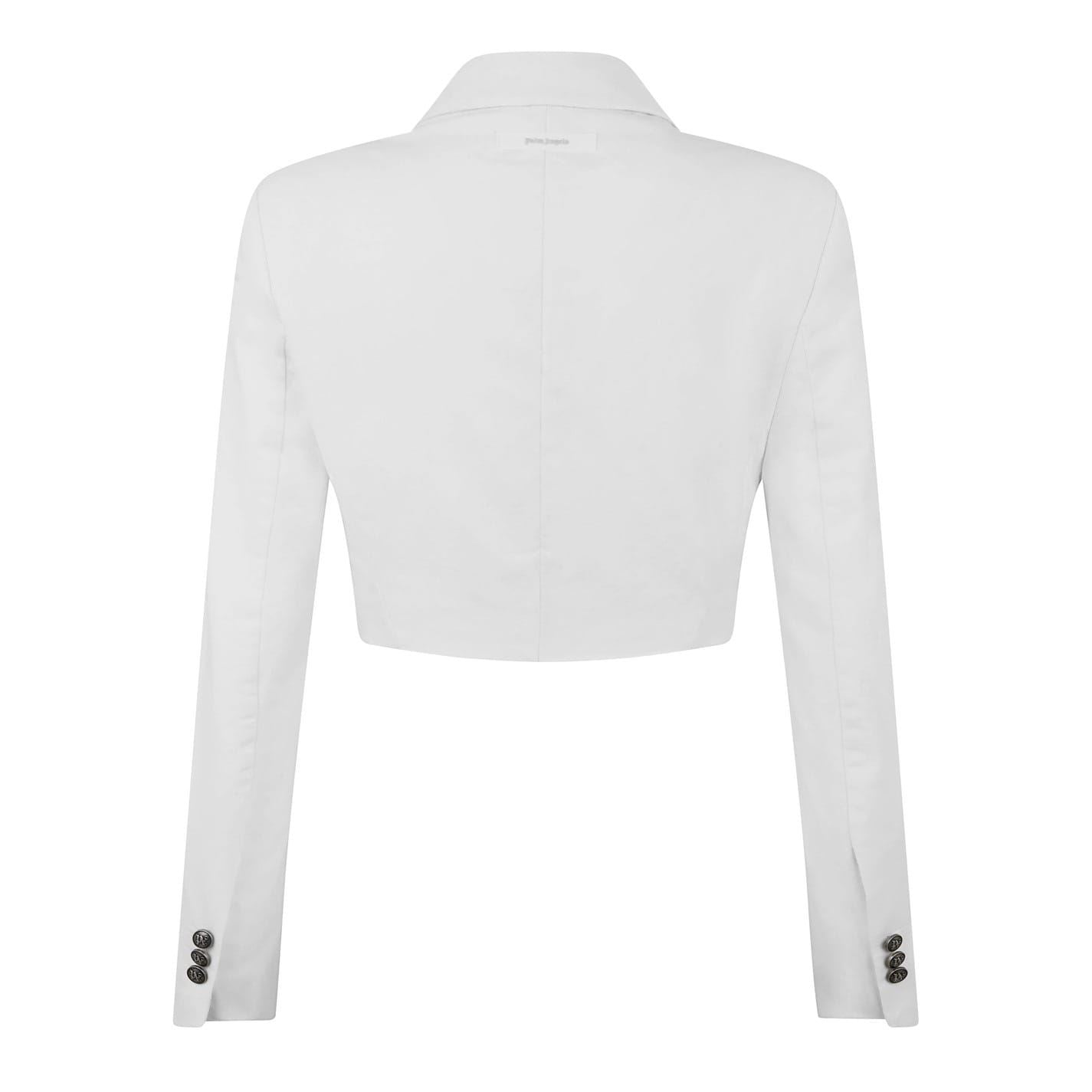 Palm Angels Cropped Plunging Neck Blazer