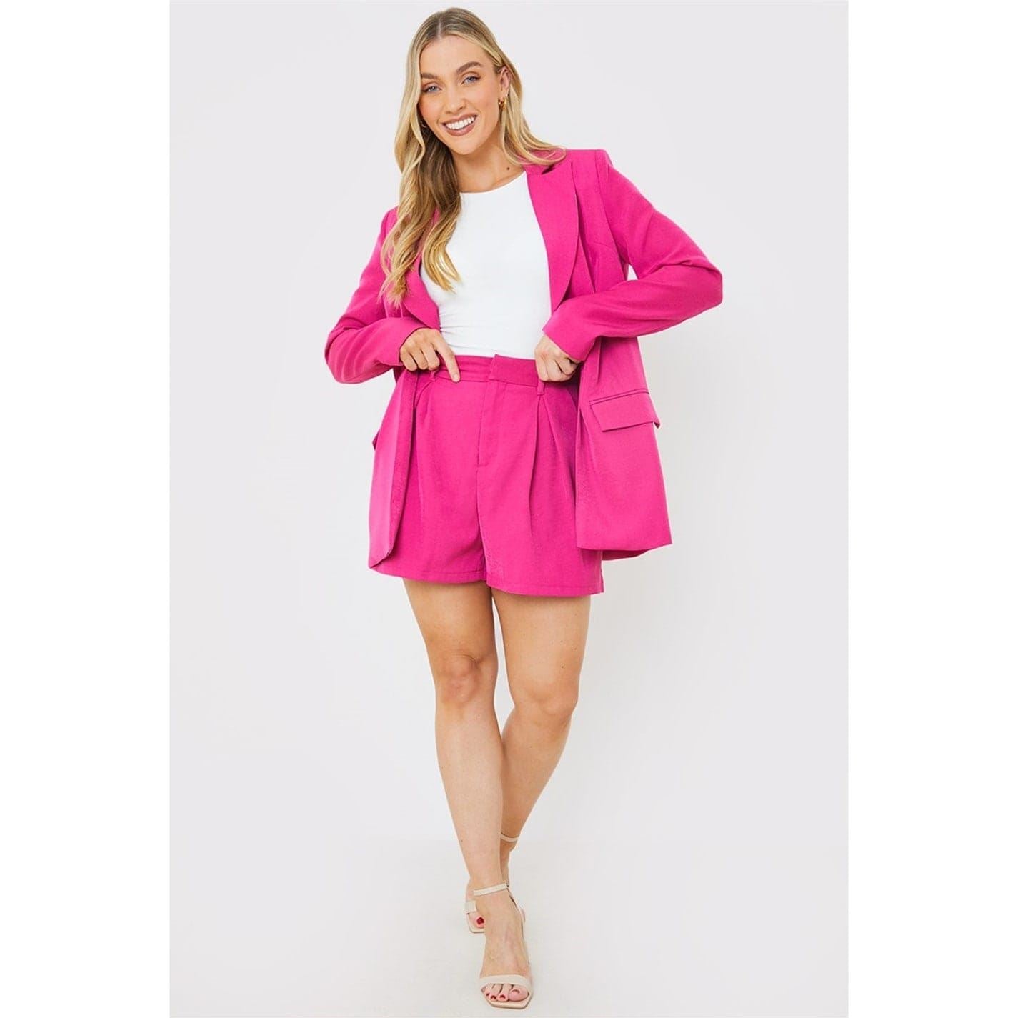 In The Style Pink Tailored Shorts