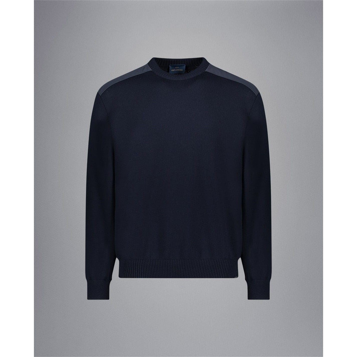 Paul and Shark Typhoon Crew Neck Ribbed Collar Long Sleeve Sweater