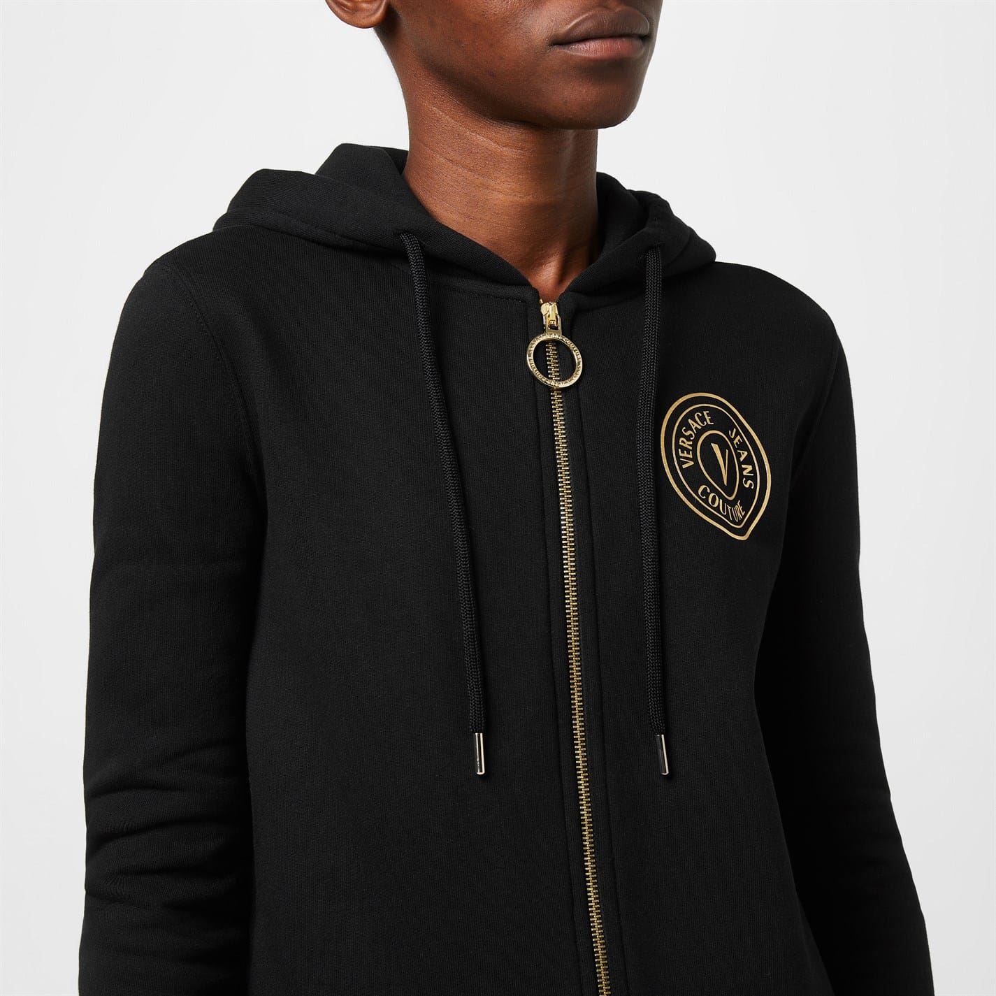 Versace Jeans Couture Round Logo Zip Hoodie