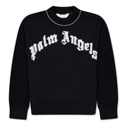 Palm Angels Logo Print Regular Fit Knit Sweater