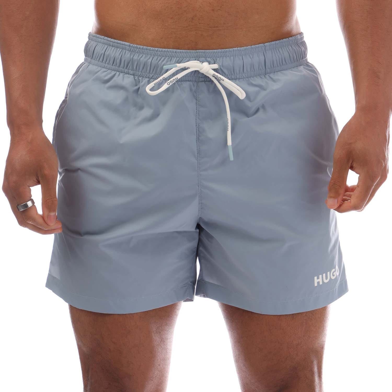 Hugo Haiti Contrast Logo Swim Shorts
