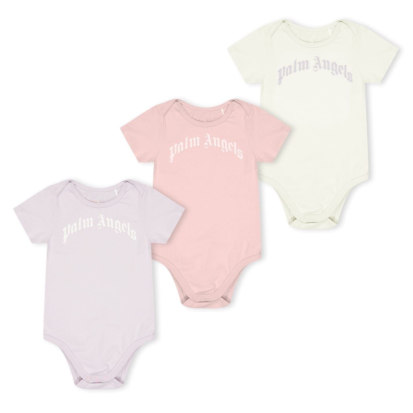 Palm Angels 3 Pack Of All In One Baby Grows Babies