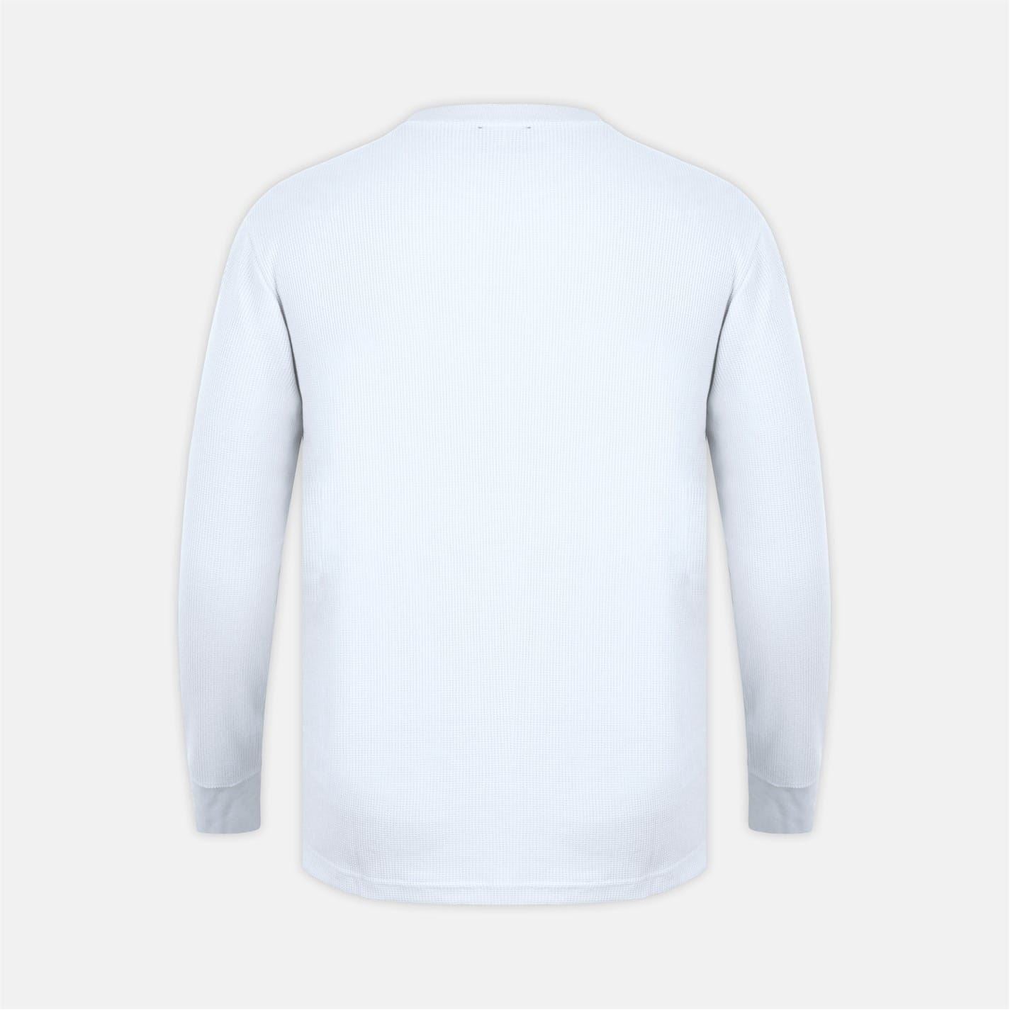 Fabric Waffle Crew Neck Long Sleeve T-Shirt