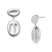 Skagen Anja Pebble Silver Stainless Steel Drop Earrings Skj1852040