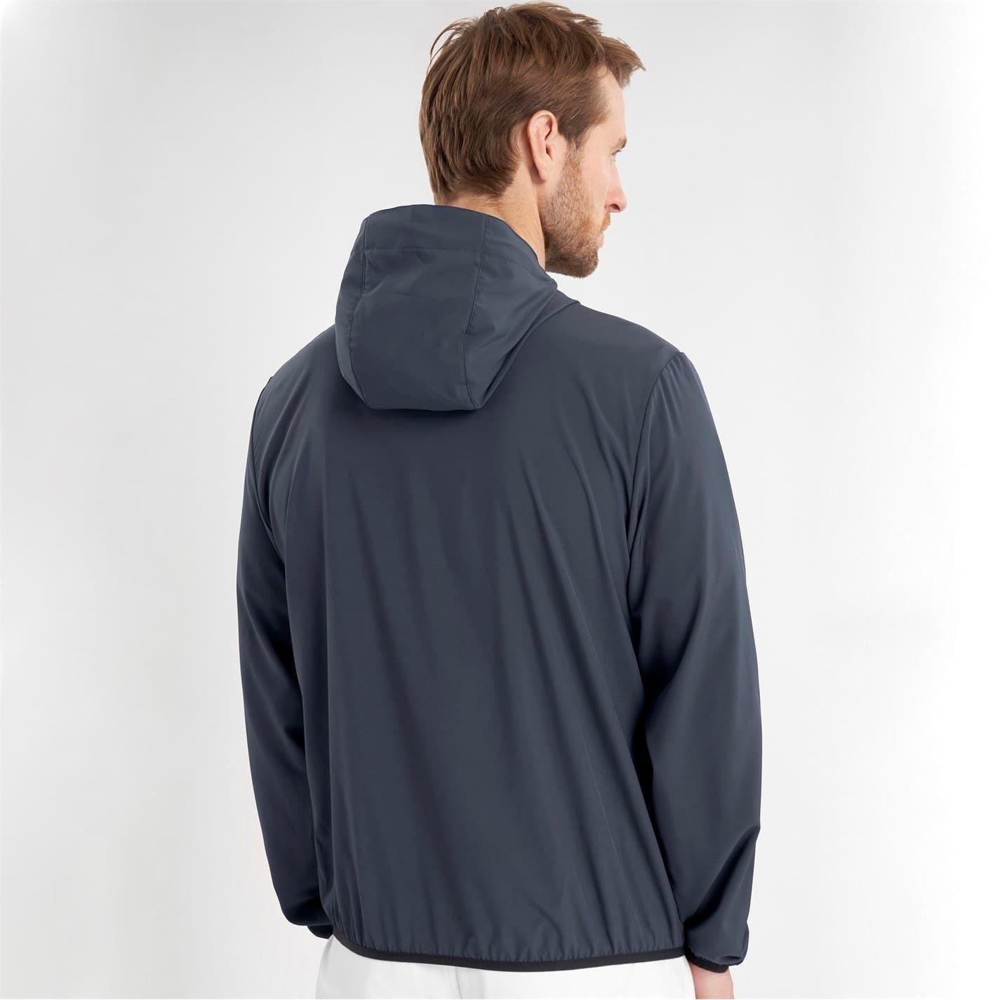 Calvin Klein Golf Solid Patterned Hooded Windbreaker Jacket