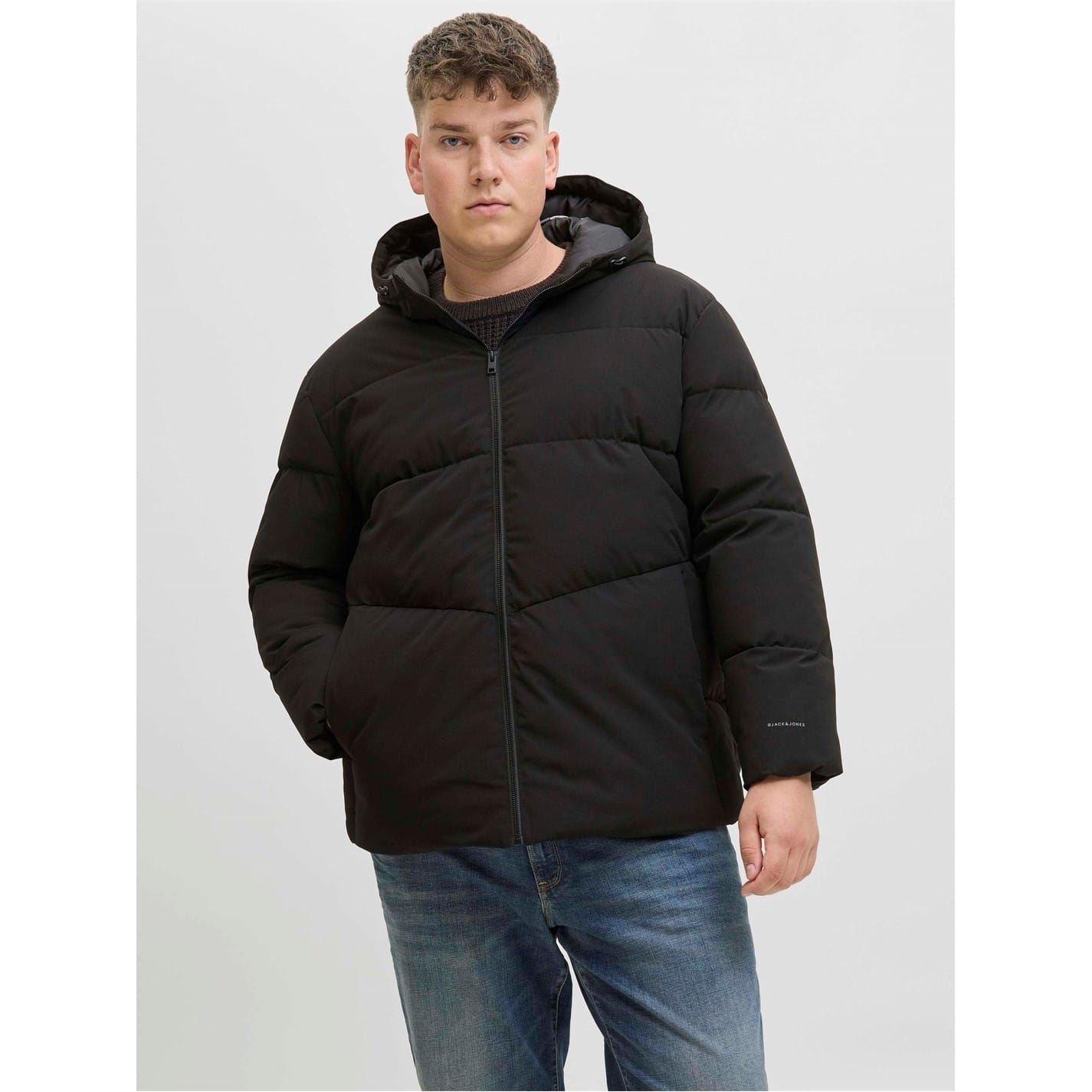 Jack and Jones Solid Patterned Global Puffer Jacket