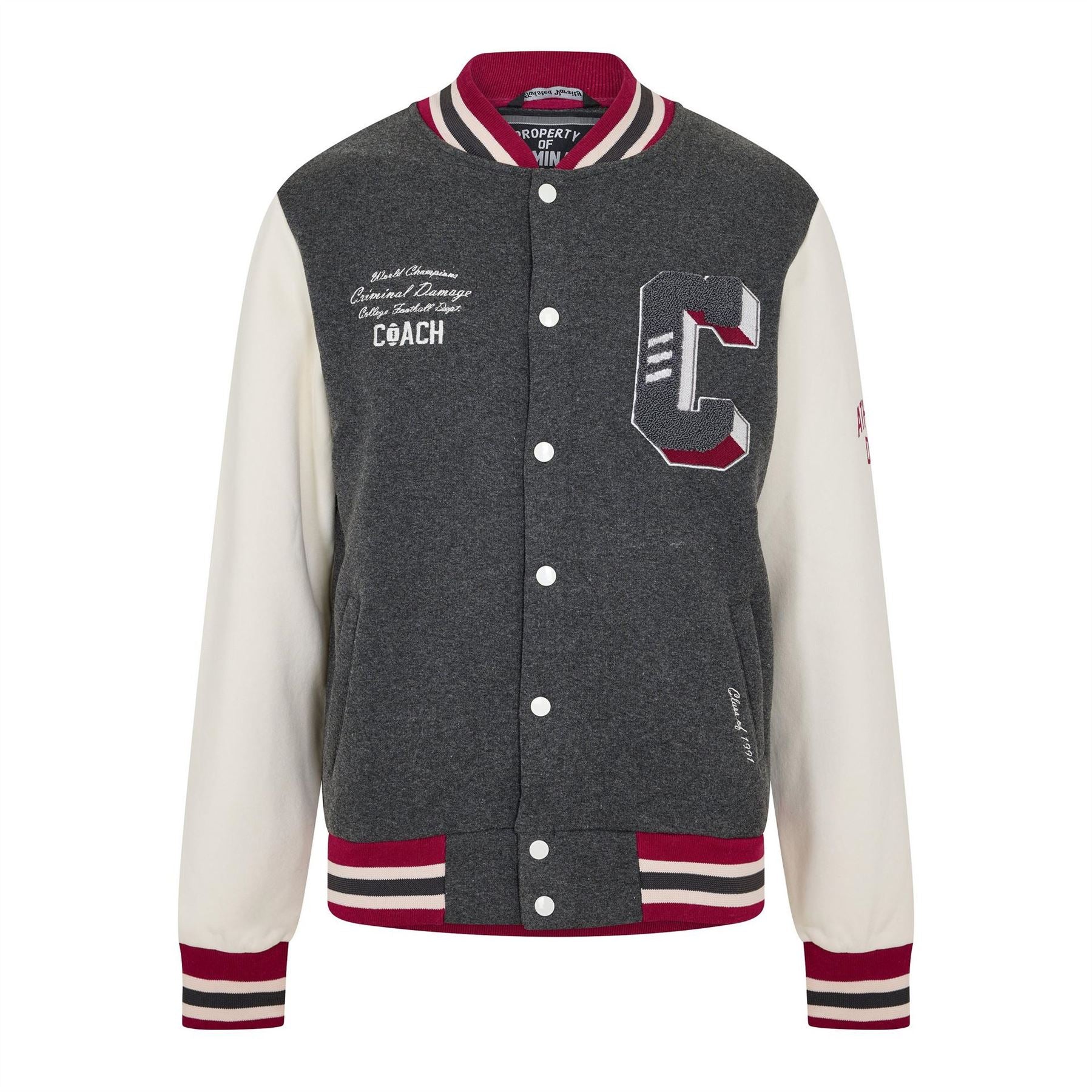Criminal Damage Mens Varsity Jacket