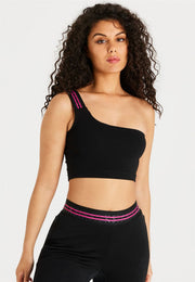 SikSilk Tape One Shoulder Cropped Bralette