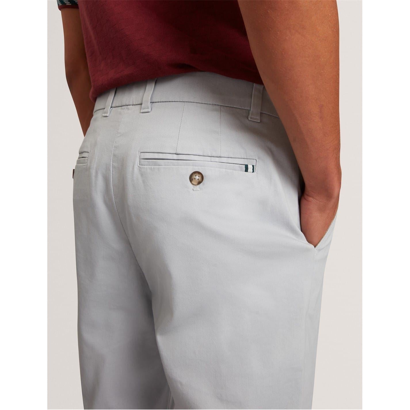 Ted Baker Solid Patterned Slim Chinos
